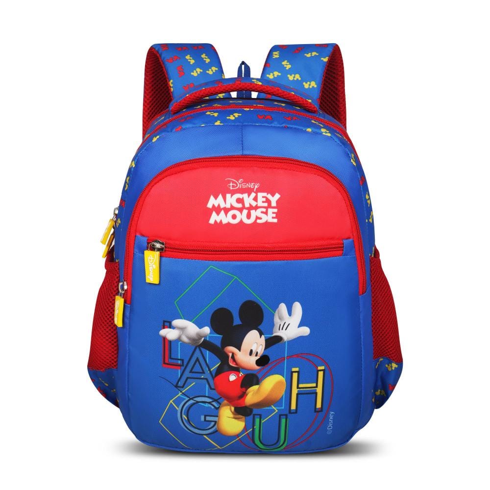 Priority Disney Mickey Mouse Printed Royal Blue Polyester School Backpack For Kids | Specially School Bag For Boys