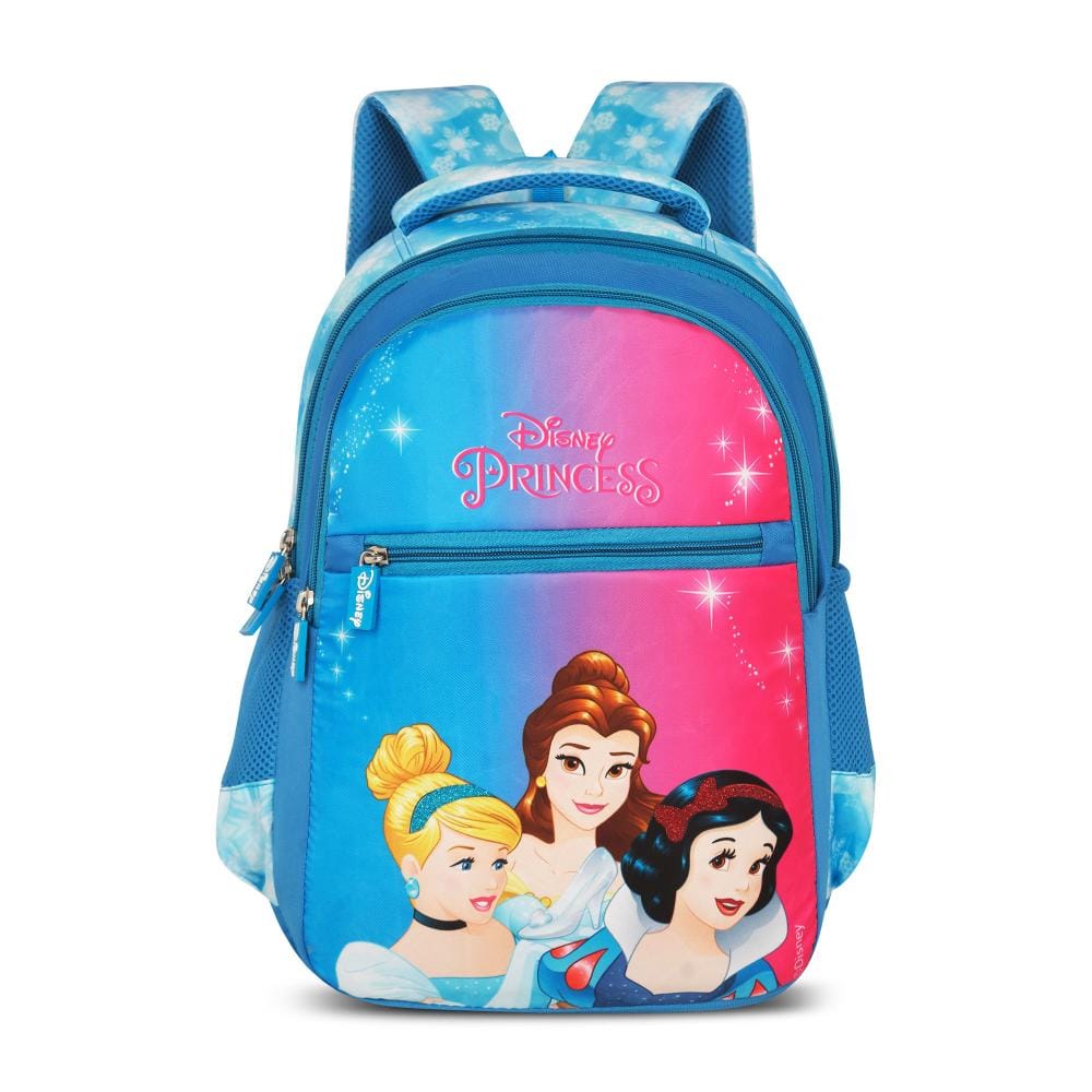 Priority Disney Princess Printed Turquoise Blue Polyester School For Kids | Specially School Bag For Girls