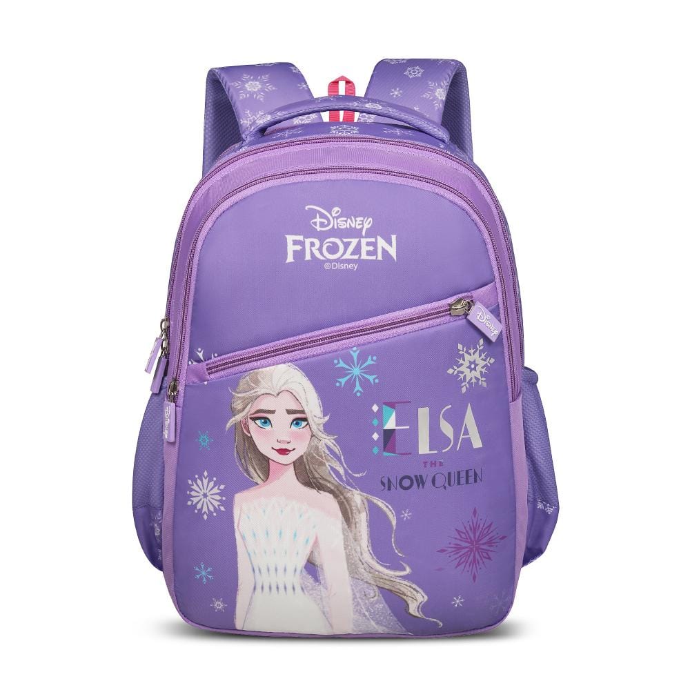 Priority Disney Frozen Elsa Printed Lavender Polyester School Backpack For Kids | Specially School Bag For Girls