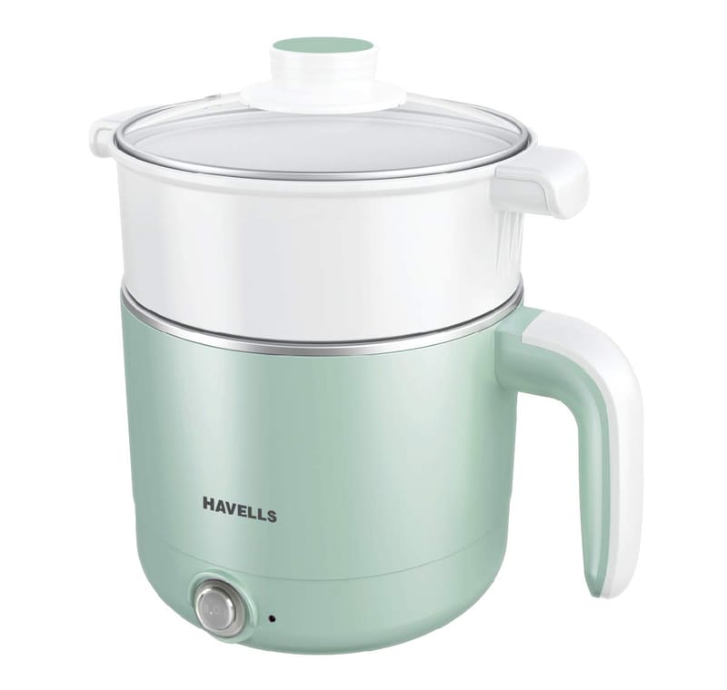 Havells Capture 1.2 Litre Multi Cook Kettle with Steamer 650 Watt (Green)