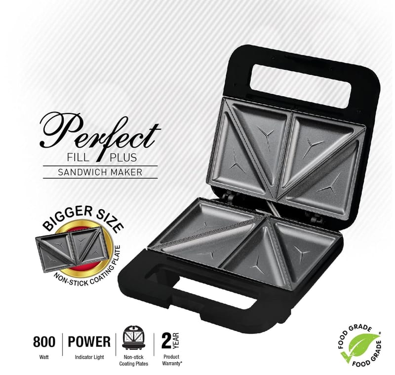 Havells Perfect Fill Plus 2 Slice 800 watt Grill Sandwich Maker (Black)