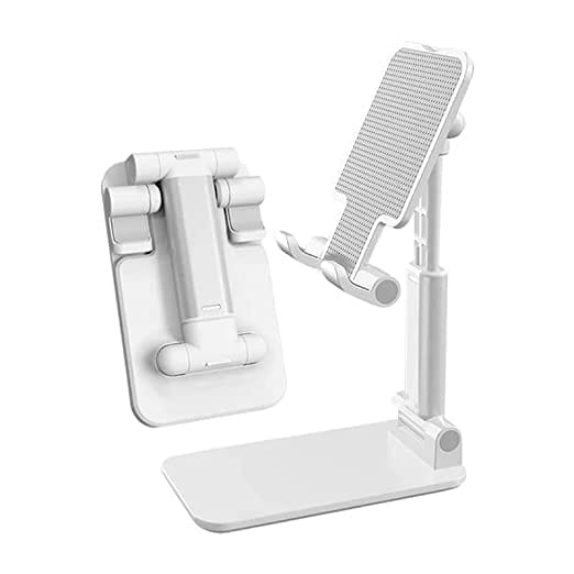 Foldable and Adjustable Mobile stand for mobile and Tablet (available in White and Black Color) Pack of 2 pcs