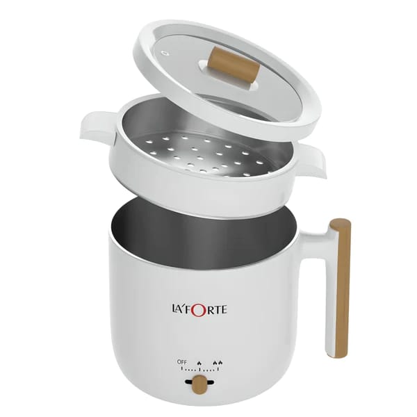 LA' FORTE Multi Cook kettle, Hot Pot with Steamer and Egg Boiling Tray with Food Grade 304 SS Interior