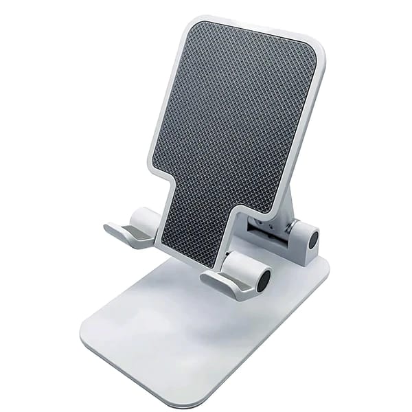 Foldable and Adjustable Mobile stand for mobile and Tablet (available in White and Black Color) Pack of 2 pcs