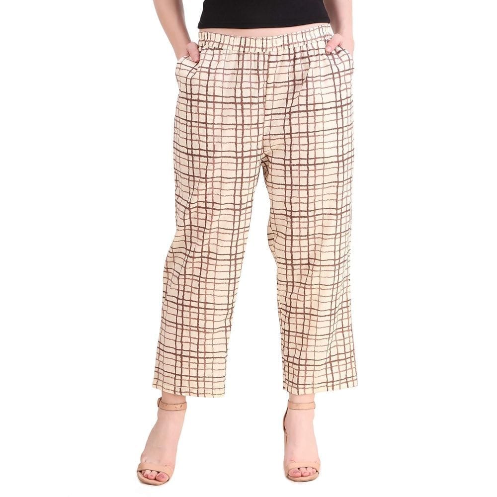 Soulful Threads Cotton Pants/Casual Wear/Lounge Wear For Women & Girls-St-Loungewear-Pants-Brown-2Xl