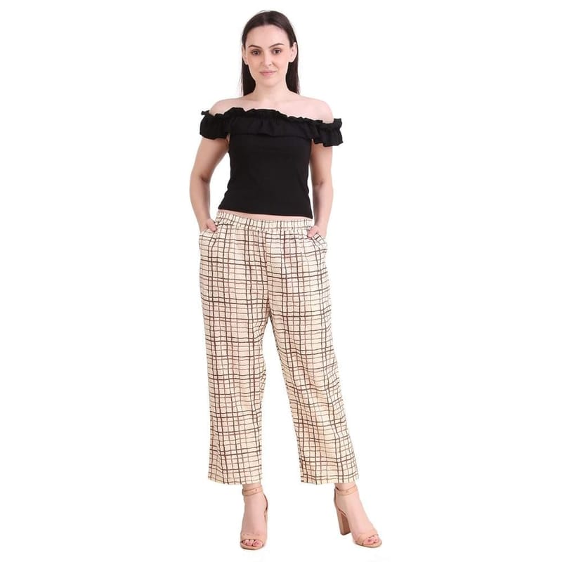 Soulful Threads Cotton Pants/Casual Wear/Lounge Wear For Women & Girls-St-Loungewear-Pants-Brown-2Xl