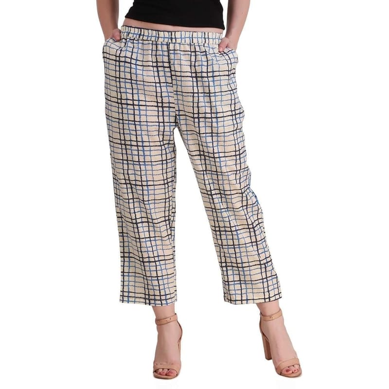 Soulful Threads Cotton Pants/Casual Wear/Lounge Wear For Women & Girls-St-Loungewear-Pants-Blue-2Xl