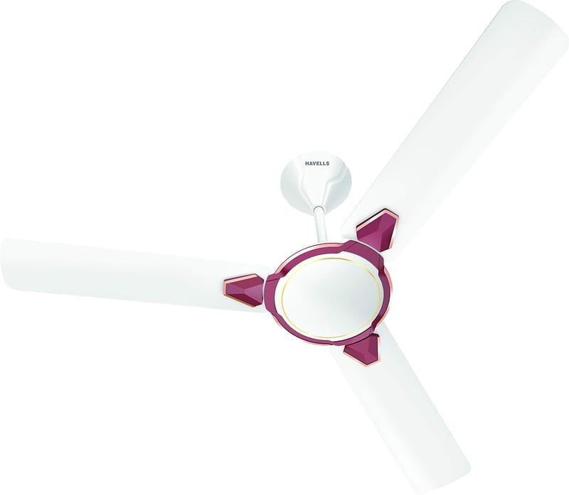 HAVELLS EQUS ES 1200MM WHITE MAROON CEILING FAN