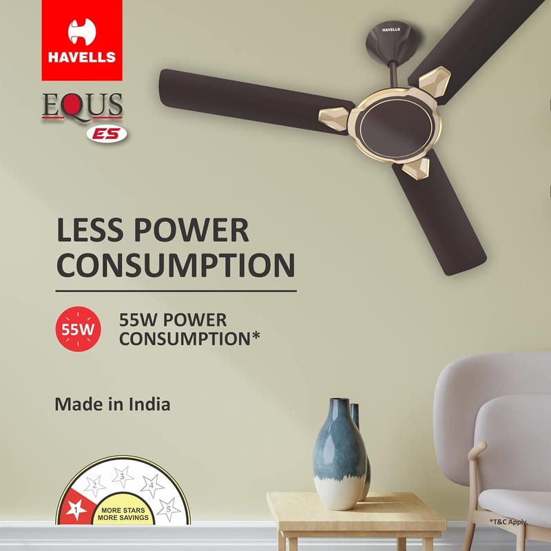 HAVELLS EQUS ES 1200MM SMOKE BROWN CEILING FAN