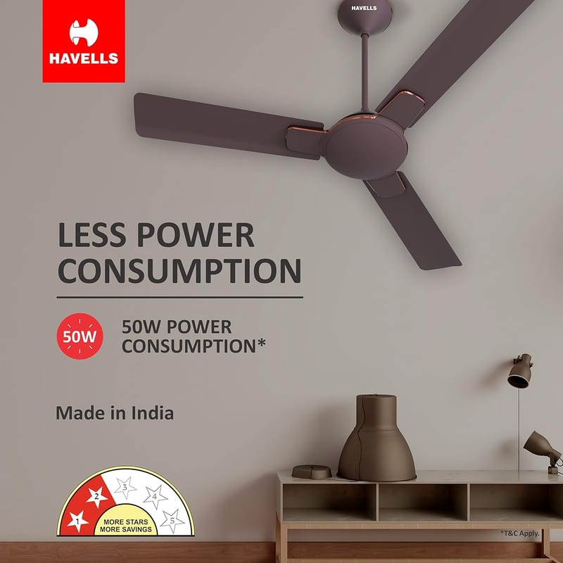 HAVELLS ENTICER ES 1200MM ESPRESSO BROWN COPPER CEILING FAN