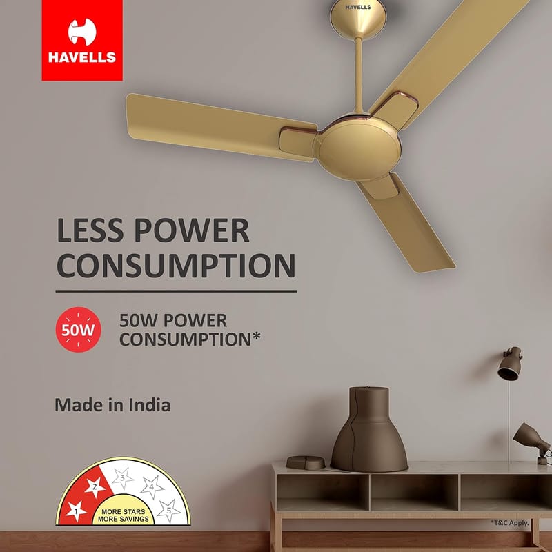 HAVELLS ENTICER ES 1200MM BEIGE COPPER CEILING FAN