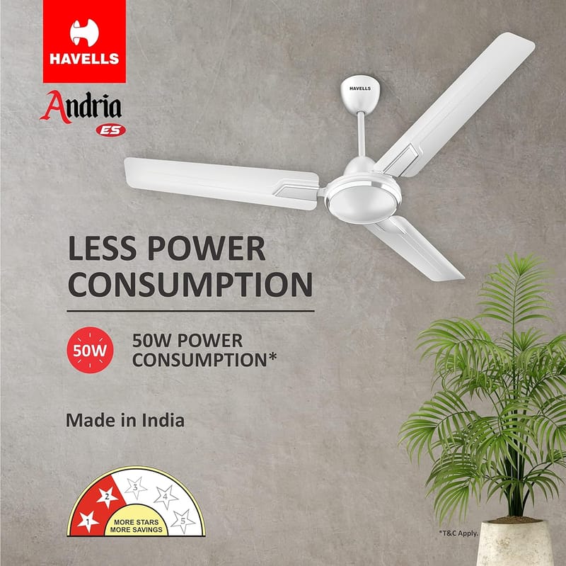 HAVELLS ANDRIA ES 1200MM PEARL WHITE CEILING FAN