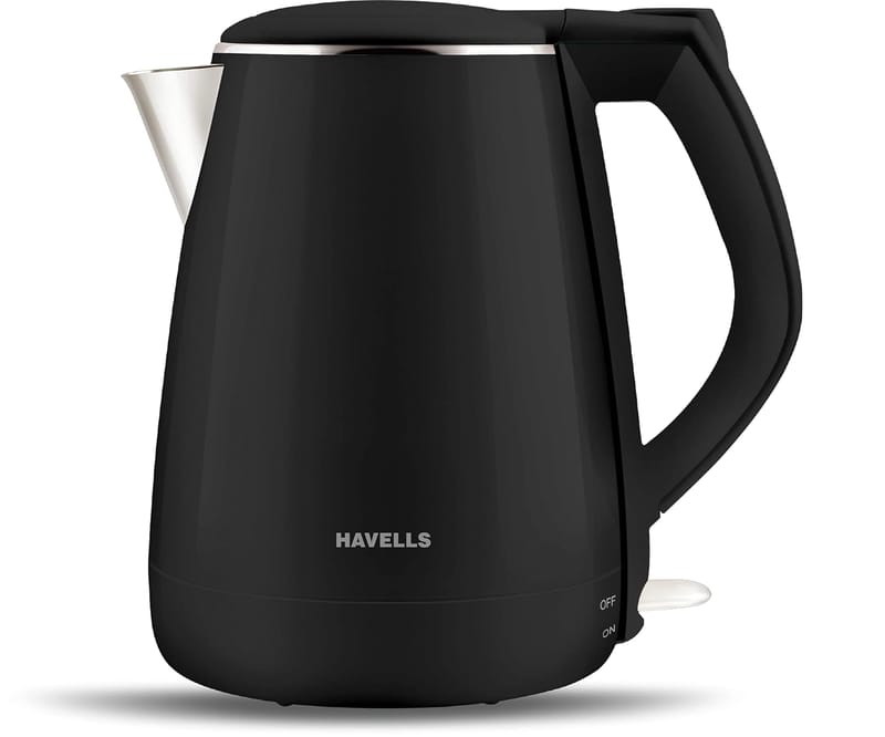 HAVELLS AQUA PLUS 1.2LTR 1500WATT BLACK ELECTRIC KETTLE