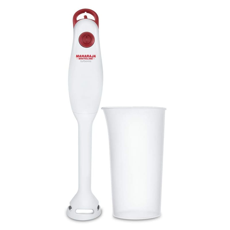 Maharaja Whiteline Turbomix Plus HB-117 130 Watt White and Red Hand Blender