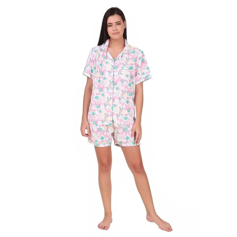 Soulful Threads Women Floral Printed Sleep Set