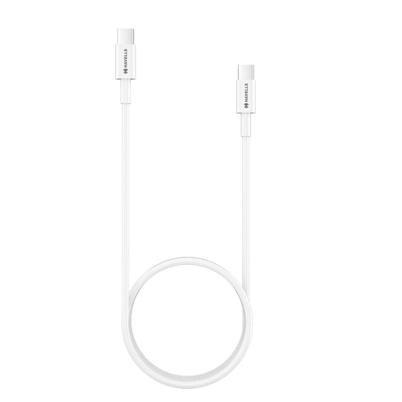 Havells Usb Star 18Watt Type-C To Type-C White Data Cable