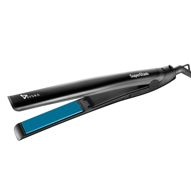 Syska Hs6800 Superglam Black And Blue Hair Straightener