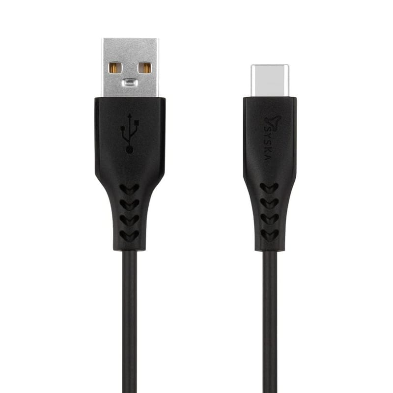 Syska Cccp02-Eb 1.2Mtr Elegant Black Mobile And Tablet Compatible Usb Type-C Cable