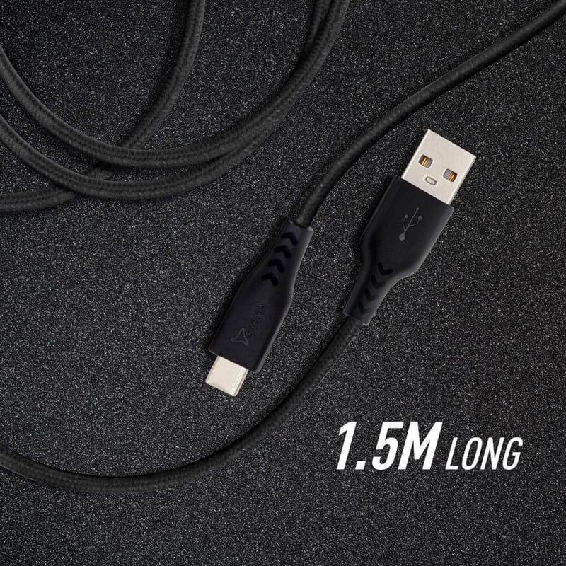 Syska Cccb04-Mbgw 1.5Mtr Mystic Black Mobile And Tablet Compatible Usb Type-C Cable