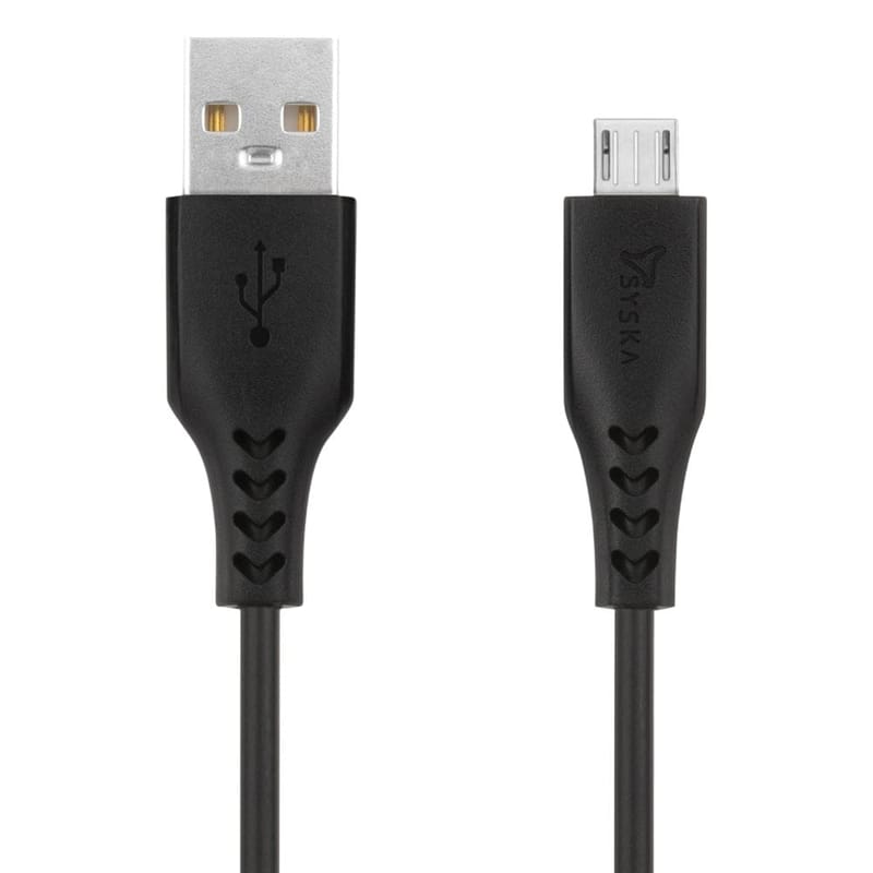 Syska Ccmp01-Eb 1.2Mtr Elegant Black Mobile And Tablet Compatible Micro Usb Cable